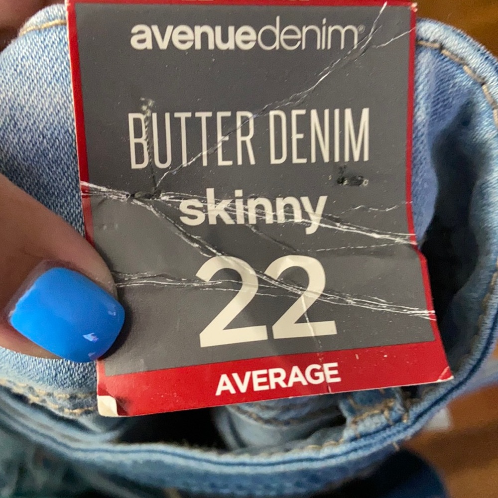 Size 22 Butter denim skinny jeans